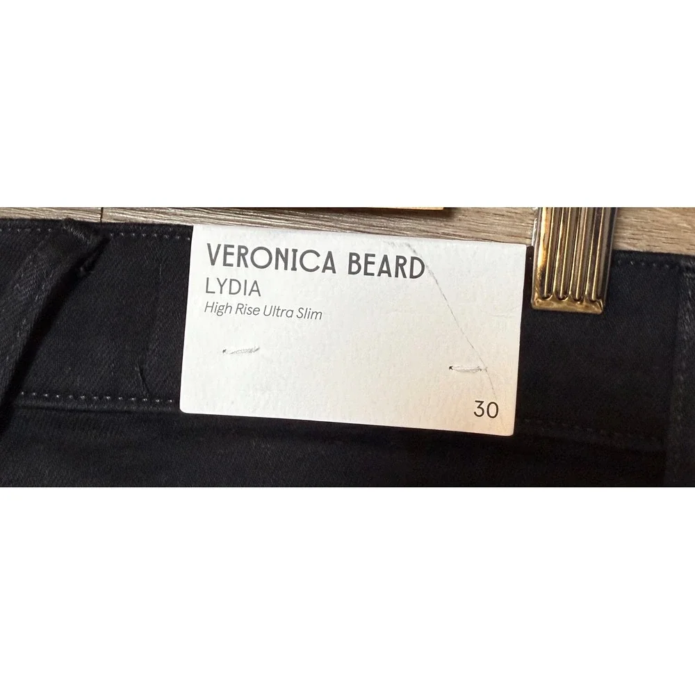 Veronica Beard Lydia Ultra Slim Jeans 30 Onyx NWT High Rise J25099560155ON